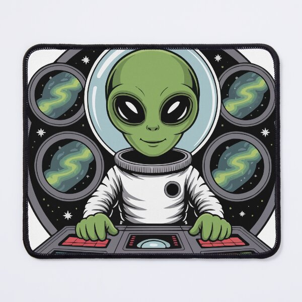 Item preview, Alien Astronaut DJ Controlling Spaceship Console designed and sold by popcorntot.