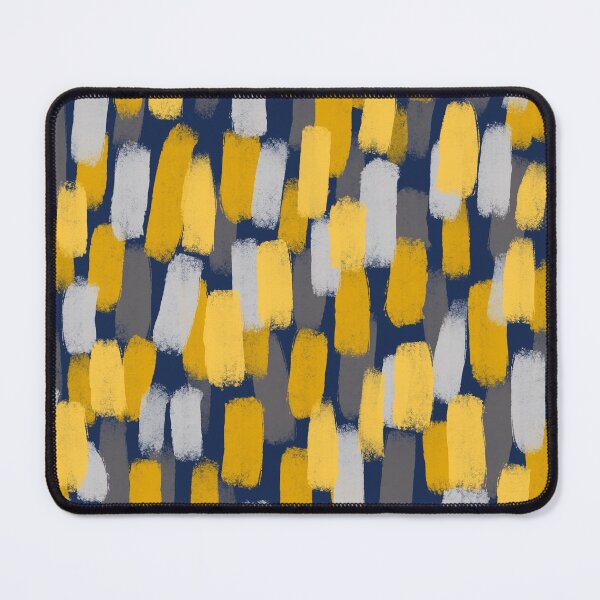Item preview, Abstract Grey and Yellow Paint Brush Effect on Blue  designed and sold by OneThreeSix.