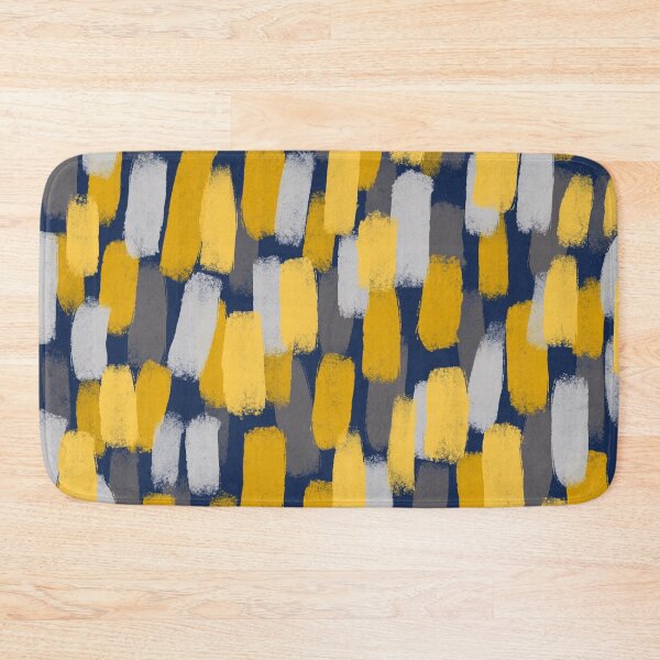 Item preview, Abstract Grey and Yellow Paint Brush Effect on Blue  designed and sold by OneThreeSix.