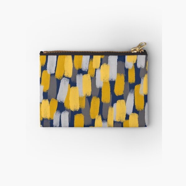 Item preview, Abstract Grey and Yellow Paint Brush Effect on Blue  designed and sold by OneThreeSix.