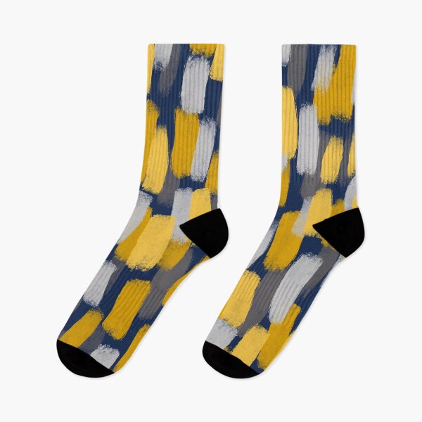Item preview, Abstract Grey and Yellow Paint Brush Effect on Blue  designed and sold by OneThreeSix.