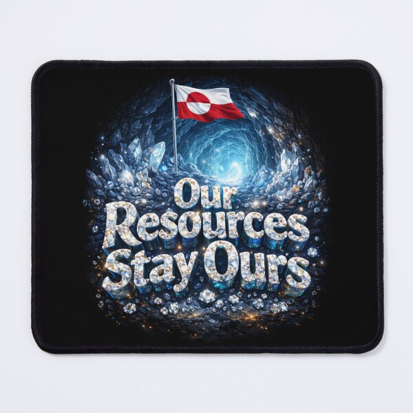 Item preview, Greenland Diamond Mine Flag Resources Stay Ours Protest Energy Tee designed and sold by JaaCreativeShop.