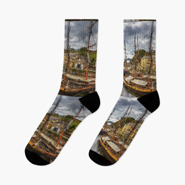 Item preview, Charlestown Harbour with Historic Tall Ships, Cornwall, England designed and sold by Paul Thompson Photography.