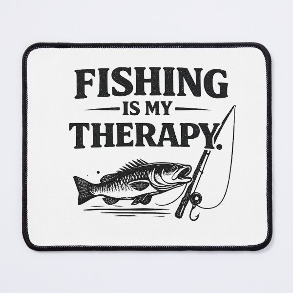 Item preview, Fishing Is My Therapy – Vintage Angler Quote Design | Funny Fishing Shirt designed and sold by FischingVibes.