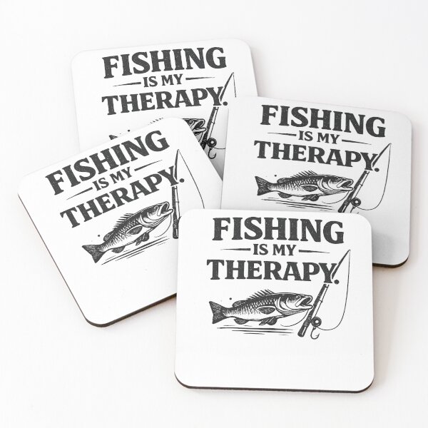 Item preview, Fishing Is My Therapy – Vintage Angler Quote Design | Funny Fishing Shirt designed and sold by FischingVibes.