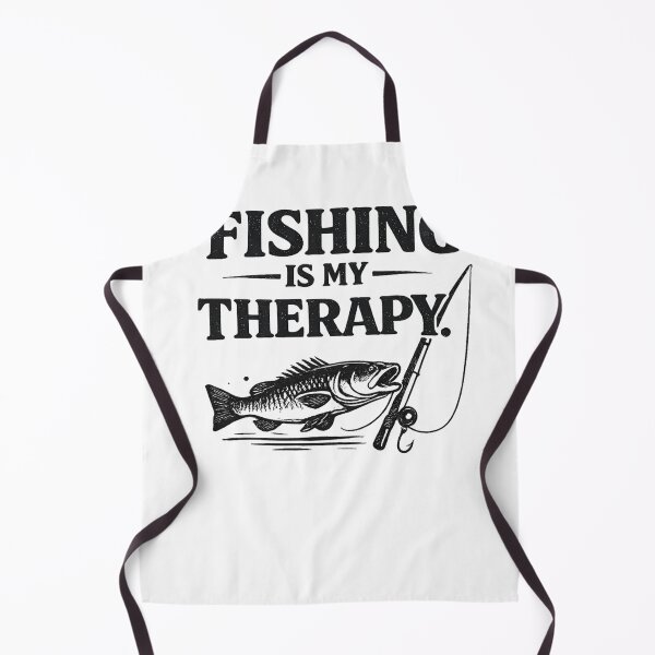 Item preview, Fishing Is My Therapy – Vintage Angler Quote Design | Funny Fishing Shirt designed and sold by FischingVibes.