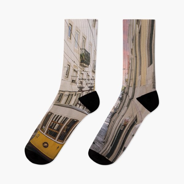 Item preview, Yellow tram Lisbon – Vintage Portugal city idyll designed and sold by Mauswohn.