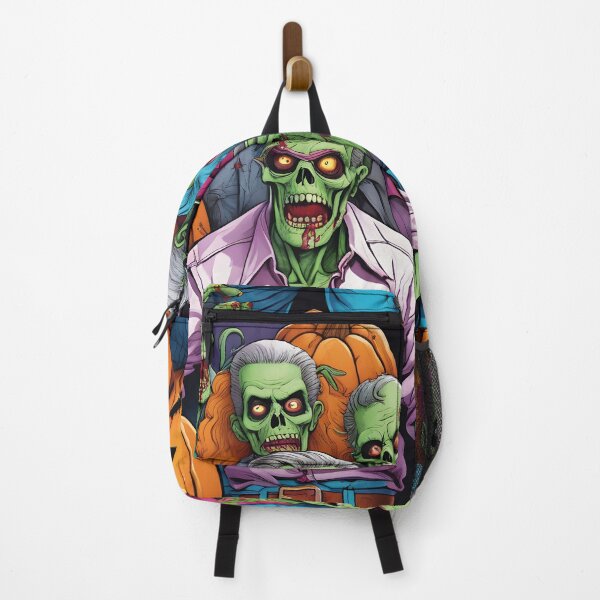 Item preview, Zombie Party with Pumpkins – Halloween Horror Illustration designed and sold by Mauswohn.