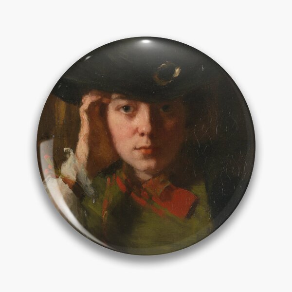 Item preview, Antique German Portrait Painting: Victorian Dark Moody Wall Art designed and sold by SavageVision.