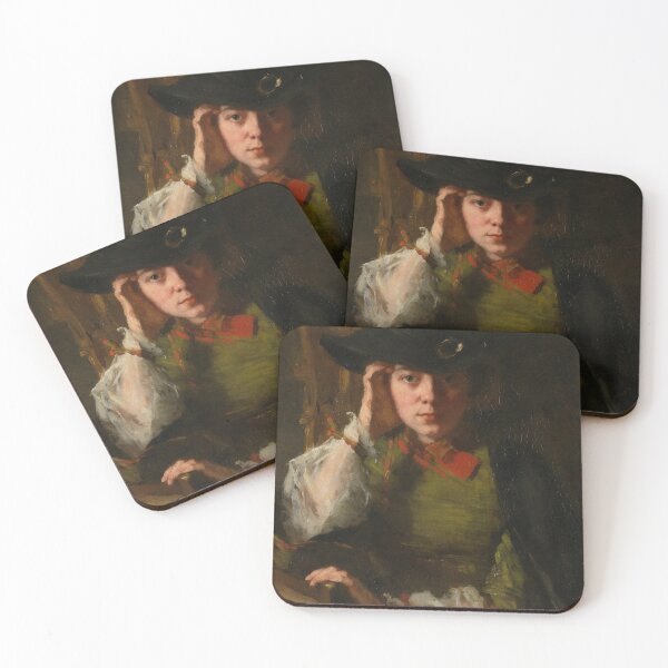 Item preview, Antique German Portrait Painting: Victorian Dark Moody Wall Art designed and sold by SavageVision.