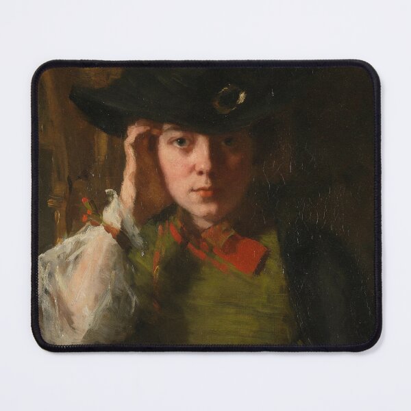 Item preview, Antique German Portrait Painting: Victorian Dark Moody Wall Art designed and sold by SavageVision.