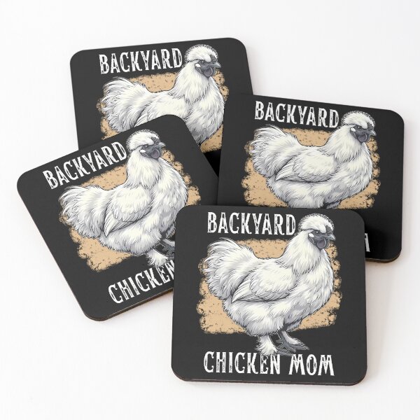 Item preview, Backyard Chicken Mom White Silkie Hen Design Vintage Farmhouse Art designed and sold by MTJ-Mushrooms.