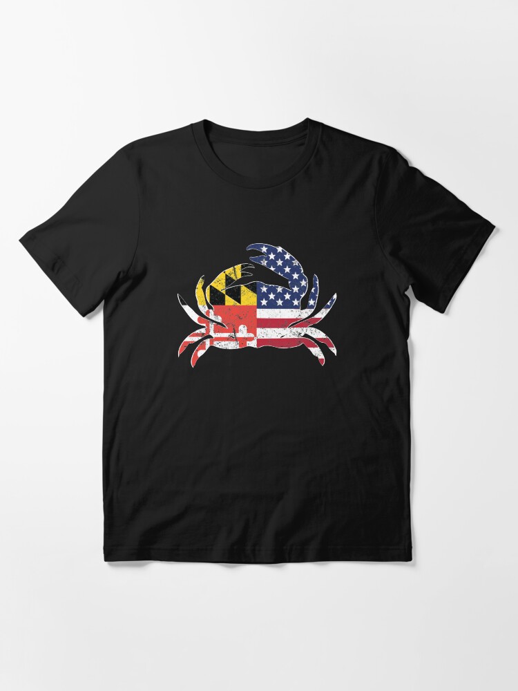 "Maryland State Flag American Flag Blue Crab" Tshirt for Sale by