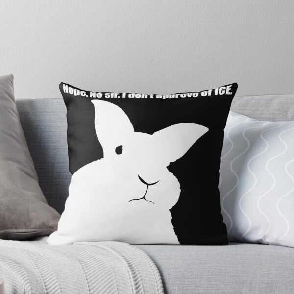 Item preview, Disapproving Rabbits Resist ICE Black and White designed and sold by Birdchick.
