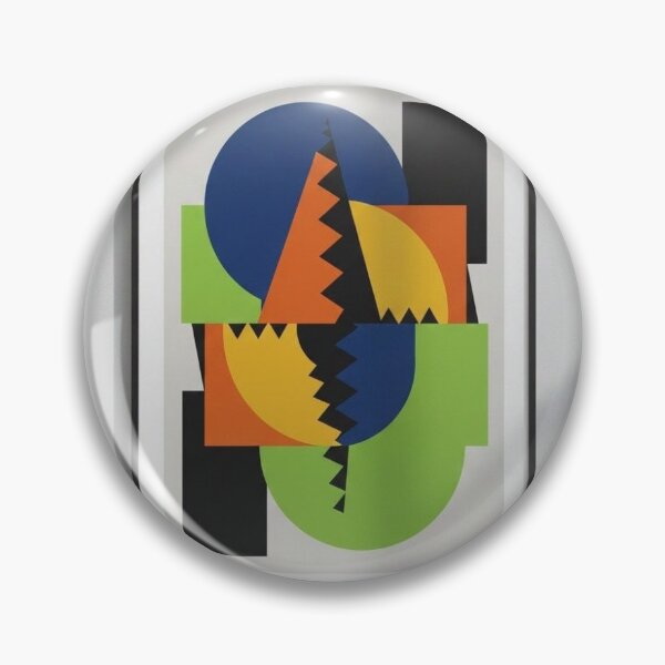 Item preview, Bold Abstract Modern Shapes – High Contrast Composition designed and sold by IvanLencinaArt.