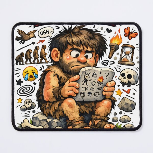 Item preview, Funny Overthinking Caveman Prehistoric Brain Lag Relatable Mental Health Humor Graphic Art - Overthinking Since Forever Ancestral Anxiety Paradox Ancient Evolution Cartoon by Vivaan Studio designed and sold by Vivaan Studio.