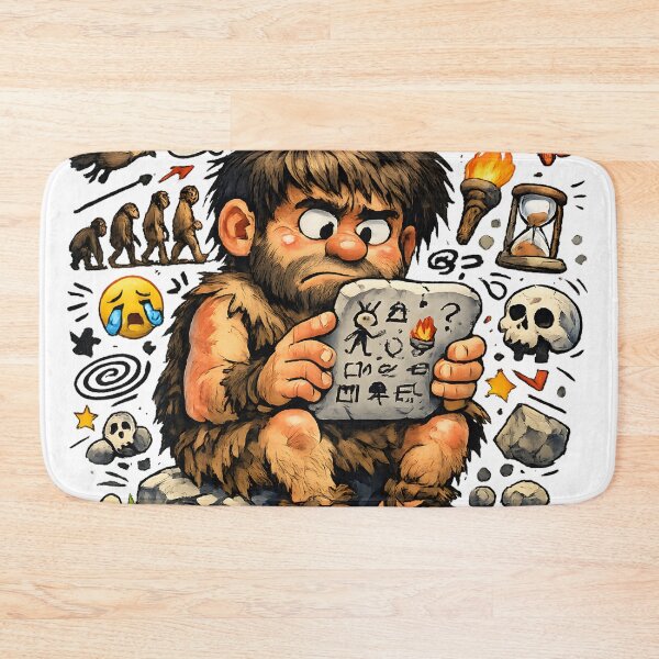 Item preview, Funny Overthinking Caveman Prehistoric Brain Lag Relatable Mental Health Humor Graphic Art - Overthinking Since Forever Ancestral Anxiety Paradox Ancient Evolution Cartoon by Vivaan Studio designed and sold by Vivaan Studio.