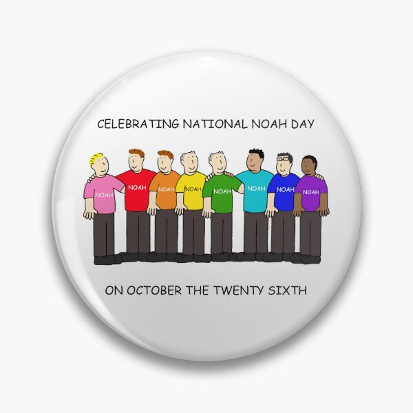 Item preview, National Noah Day October 26th Cartoon Group of Men designed and sold by KateTaylor.
