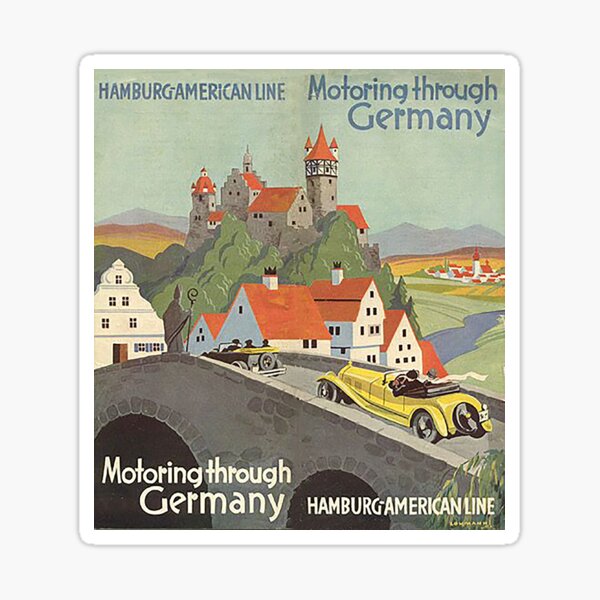 Motoring through Germany.. October 1929 Sticker