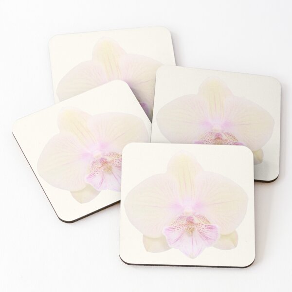 Item preview, yellow pink pastel orchid flower sticker designed and sold by inainart.