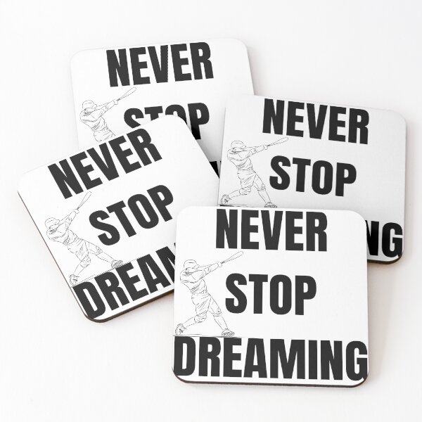 Item preview, Motivational Baseball Silhouette Design: "Never Stop Dreaming" designed and sold by VibranPalette.