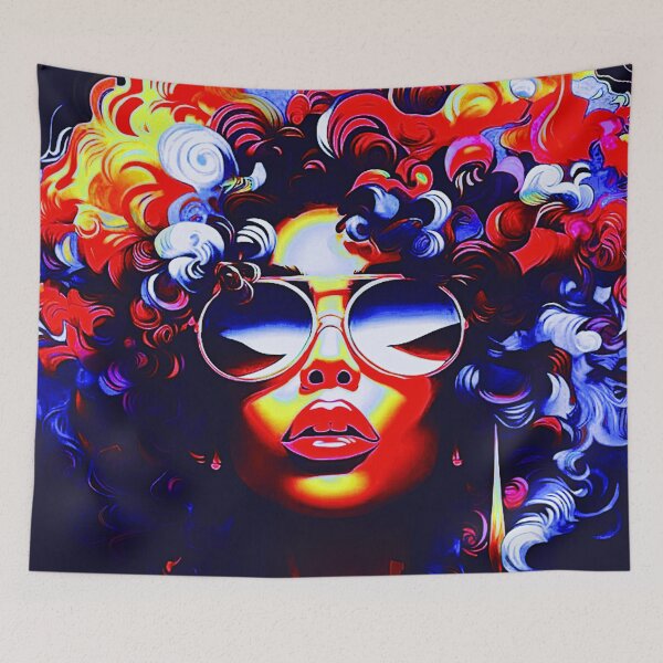 Item preview, BLACK Afro GOGGLES neon designed and sold by NightRaida.