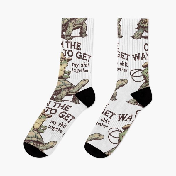Item preview, On the Way to Get My Sh*t Together Funny Frog Design | Sarcastic Adulting Humor | Vintage Animal Meme Artwork designed and sold by Golden Blaze Studio.