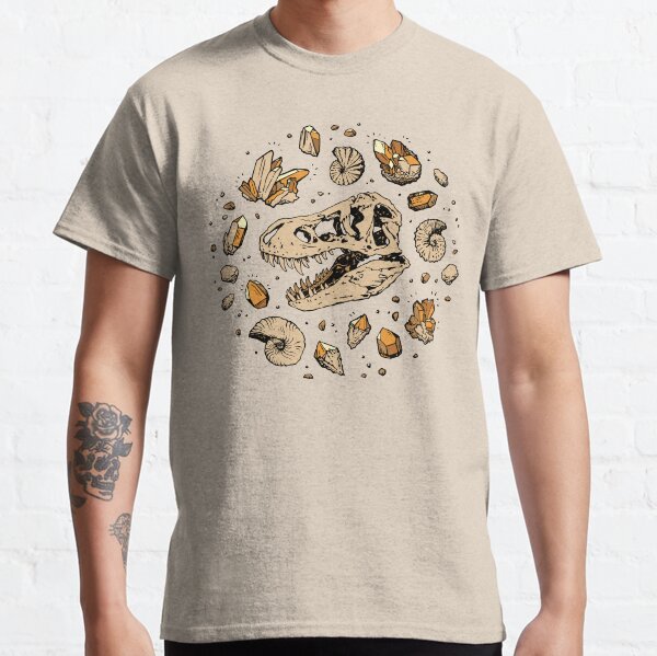 Geo-rex Vortex | Citrine Quartz | Dinosaur Fossil Art Classic T-Shirt