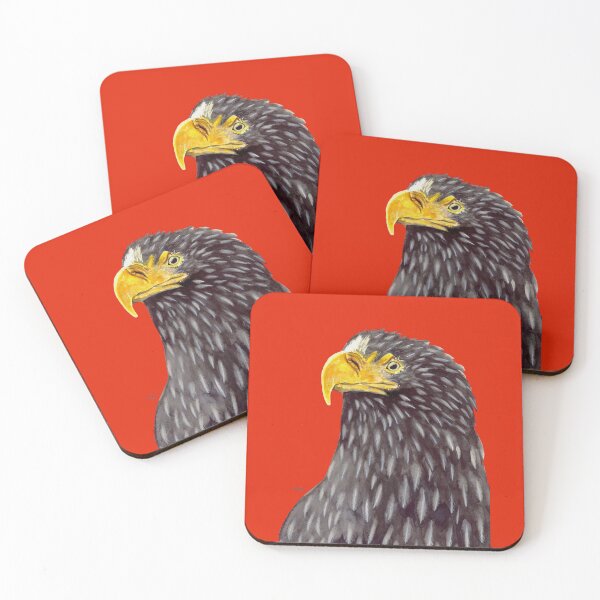Item preview, Steller’s Sea Eagle bird watercolour painting designed and sold by art-elodie-g.