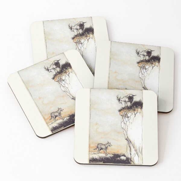 Item preview, Arthur Rackham - Aesop's Fables 1912 - The wolf & the goat designed and sold by Grand Illusions.