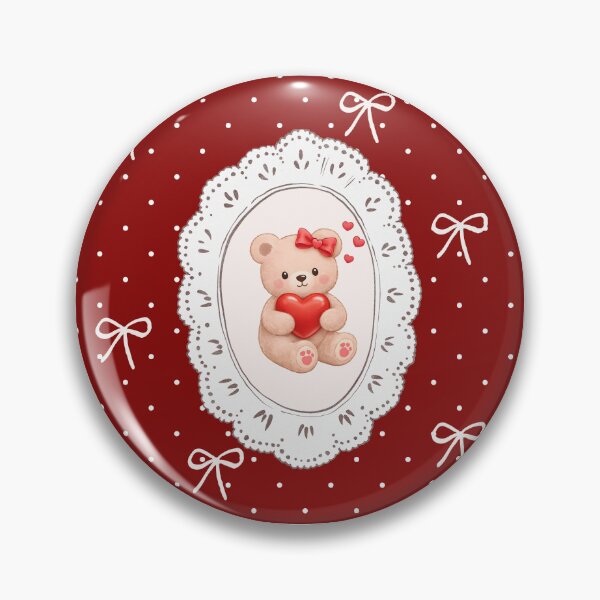 Item preview, Cute Teddy Bear Holding Heart – Sweet Valentine Pastel Illustration designed and sold by ClamberryStudio.