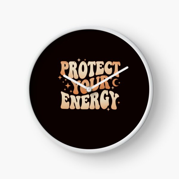 Item preview, Protect Your Energy - Retro 70s Wavy Typography Aesthetic designed and sold by ArtCrafter13.