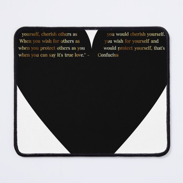 Item preview, Confucius Quote in Heart with Gold Gradient Text designed and sold by TheIconSmith.