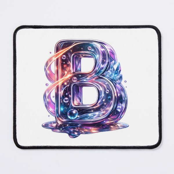 Item preview, 3D Galaxy Letter B Crystal designed and sold by Lilou Art Shop.