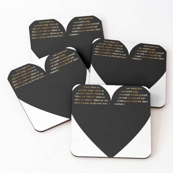 Item preview, Confucius Quote in Heart with Gold Gradient Text designed and sold by TheIconSmith.