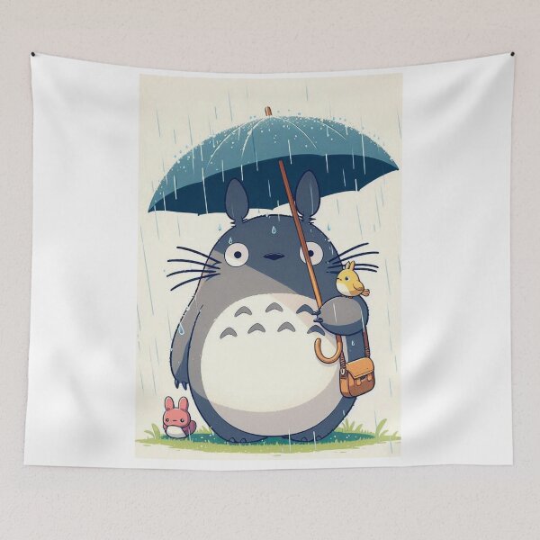 Item preview, wall art totoro, Studio Ghibli-inspired magic designed and sold by Med-th-ewolf.