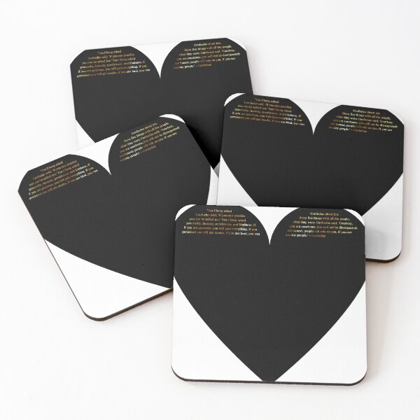 Item preview, Confucius Quote in Heart with Gold Gradient Text designed and sold by TheIconSmith.