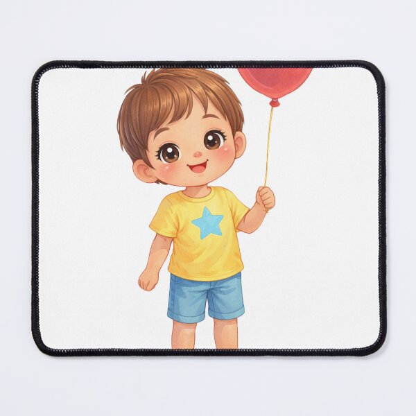 Item preview, Cute Kawaii Boy with Balloon designed and sold by MIArt Studio.