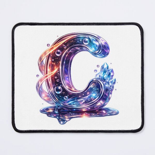 Item preview, 3D Galaxy Letter C Crystal designed and sold by Lilou Art Shop.