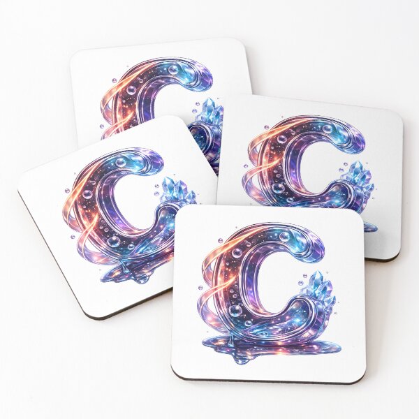 Item preview, 3D Galaxy Letter C Crystal designed and sold by Lilou Art Shop.