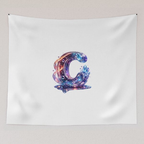 Item preview, 3D Galaxy Letter C Crystal designed and sold by Lilou Art Shop.