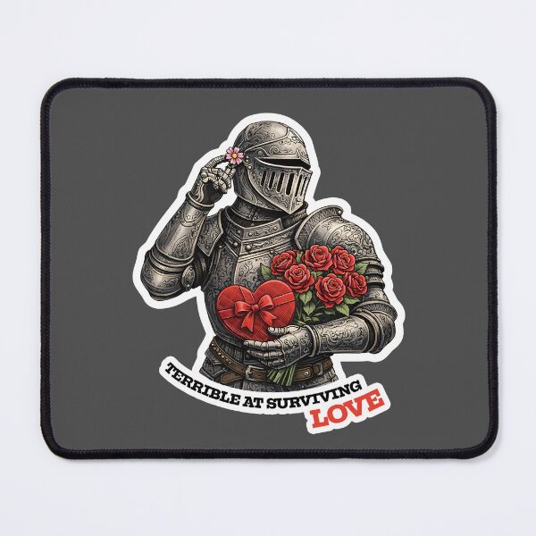 Item preview, Terrible at Surviving Love – Romantic Knight Illustration designed and sold by Sepinik.