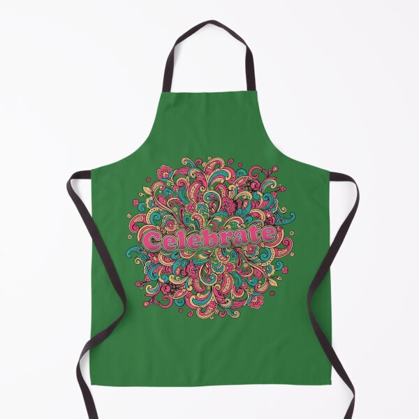 Item preview, Celebrate in Color | Vibrant Paisley Mandala Typography Art designed and sold by InkWeaveShop.