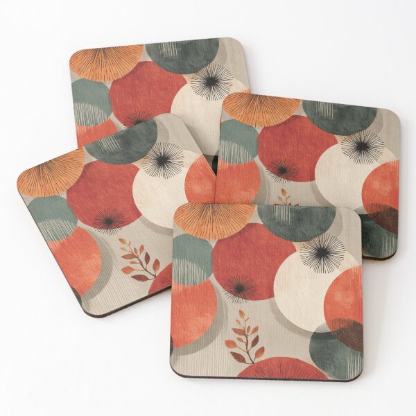 Item preview, Earthy Textured Abstract Dandelion and Circle Pattern designed and sold by DGtaLrtcom.