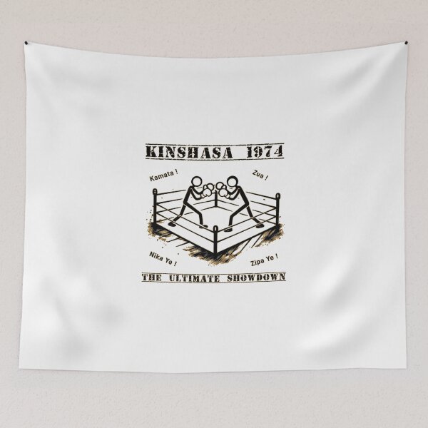 Item preview, Vintage Boxing Illustration – 1970s Fight Night in Kinshasa designed and sold by Karbonn16.