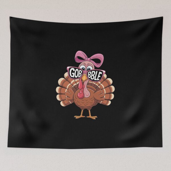 Item preview, Gobble Turkey Day Happy Thanksgiving Girls Kids designed and sold by DigitaldeligArt.