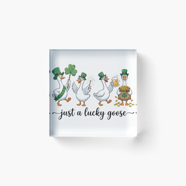 Item preview,  Just A Lucky Goose St Patrick’s Day Shamrock  designed and sold by Shivartdesign36.