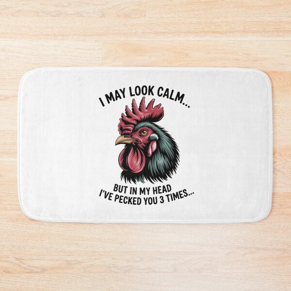 Item preview, I May Look Calm Chicken Rooster designed and sold by MarkLeedsArt.