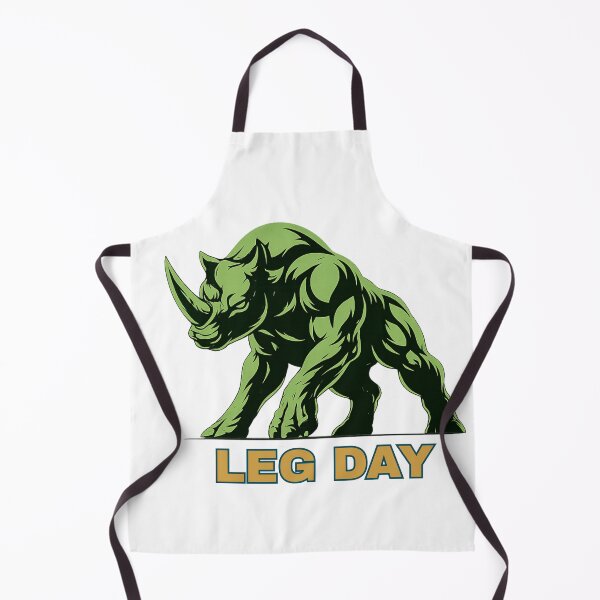 Item preview, LEG DAY – Powerful Rhino Gym design for leg training & fitness motivation designed and sold by FrenchieFever.