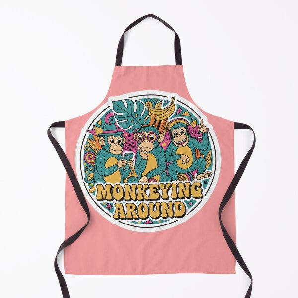 Item preview, Monkeying Around - Funny Cartoon Monkeys Sticker & Graphic designed and sold by SlientOrbit.